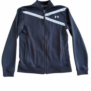Under Armour Black Jacket with Silver Stripes